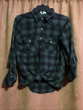Passport Green & Black Plaid Button-Down Shirt